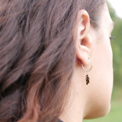 Piume - 14k Zlaté náušnice